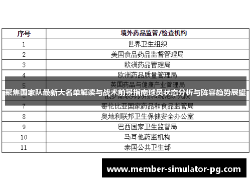 聚焦国家队最新大名单解读与战术前景指南球员状态分析与阵容趋势展望